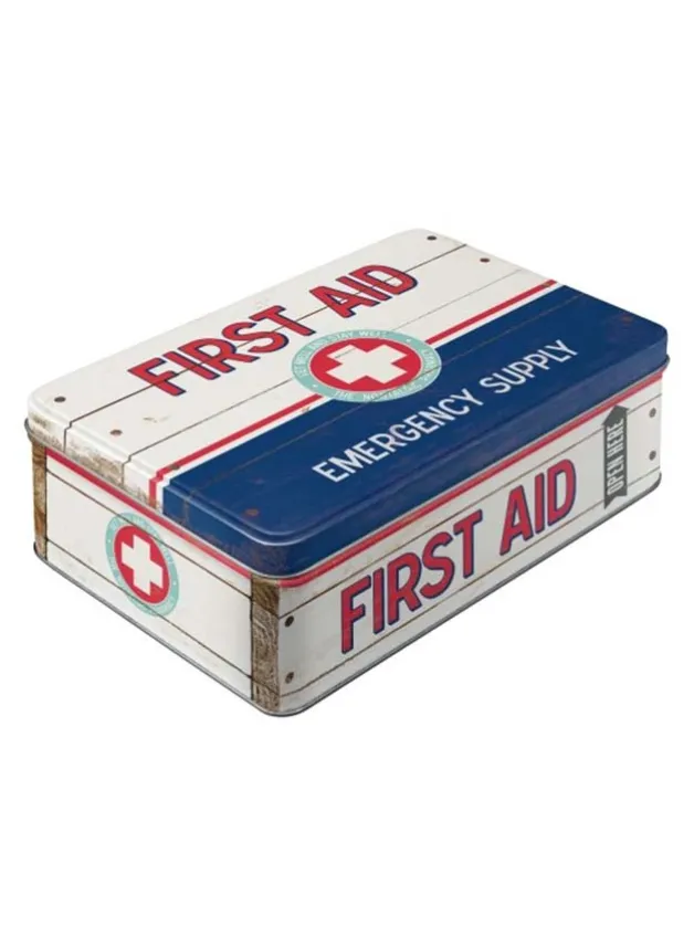 Plåtburk First Aid 23x16x7cm – Nostalgic Art