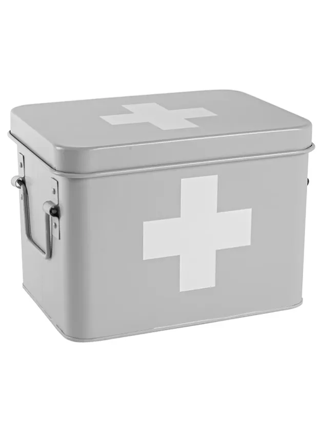 Plåtburk GRÅ FÖRBANDSLÅDA – First Aid
