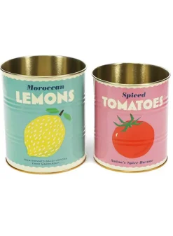 Plåtburk i set om 2 – Lemon Tomatoes