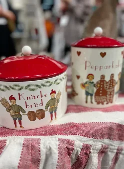 Plåtburk Julburk Aina Pepparkakor Ø 14 x H 20 cm