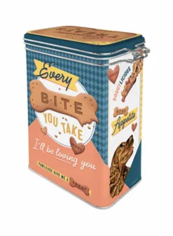 Plåtburk Knäpplock – Every Bite Dog Treats – Nostalgic Art