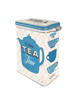 Plåtburk Teburk Knäpplock Tea time – Nostalgic Art