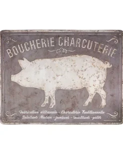 Plåtskylt Boucherie Charcuterie 91,5×70 cm