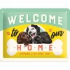 Plåtskylt Dogs Welcome 15×20 cm – Nostalgic Art