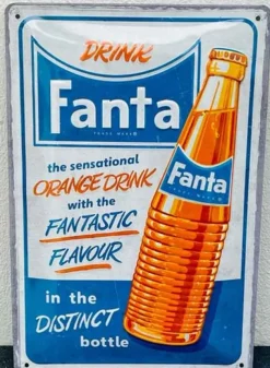 Plåtskylt Fanta Sensational 20x30cm – Nostalgic Art