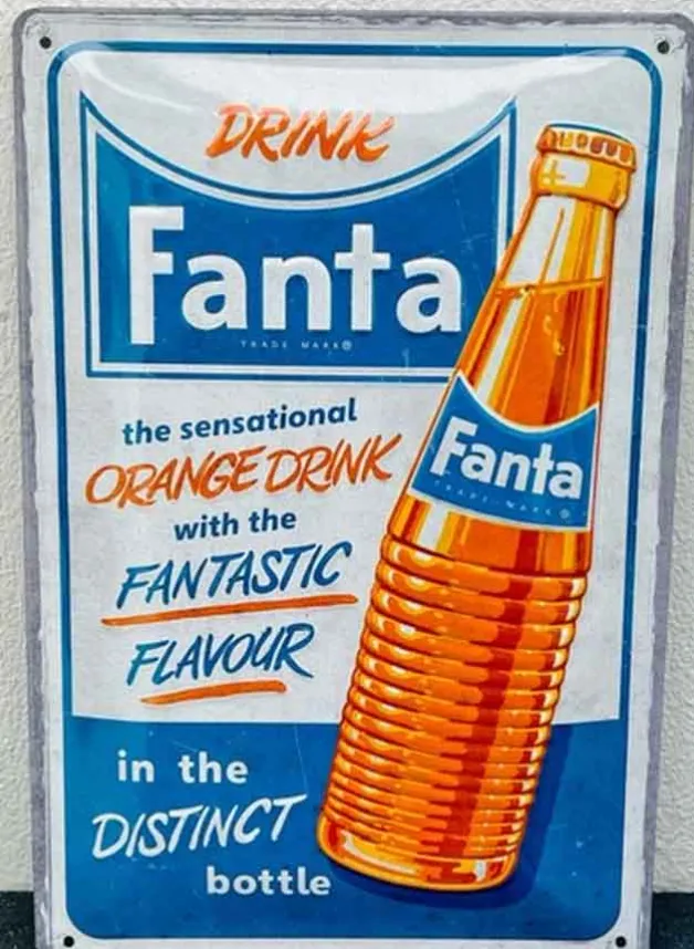 Plåtskylt Fanta Sensational 20x30cm – Nostalgic Art