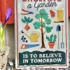 Plåtskylt Growing a garden 20×30 cm – Nostalgic Art