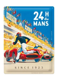 Plåtskylt ”24 H Le Mans Racing” 30×40 cm – Nostalgic Art