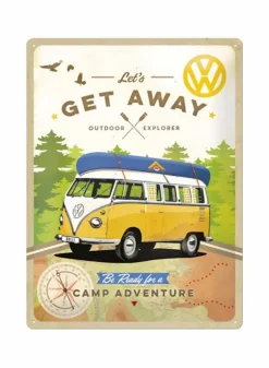 Plåtskylt Let’s Get Away 30×40 cm – Nostalgic Art