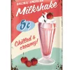 Plåtskylt ”Milkshake” 20 x 30 cm – Nostalgic Art
