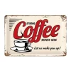 Plåtskylt ”Strong Coffee Served Here” 20 x 30 cm – Nostalgic Art
