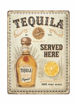 Plåtskylt ”Tequila Served Here” 30×40 cm – Nostalgic Art