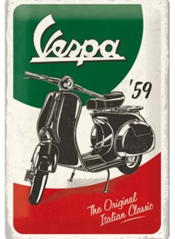 Plåtskylt Vespa Italian Classic 20×30 cm – Nostalgic Art