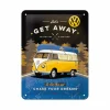 Plåtskylt VW Get Away Night 15×20 cm – Nostalgic Art