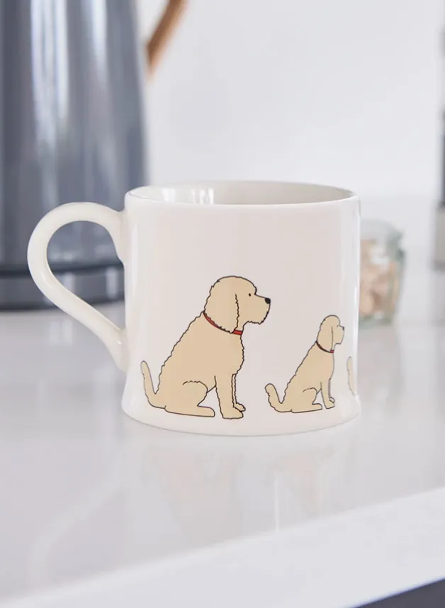 Porslinsmugg med Labradoodle