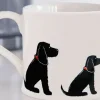 Porslinsmugg med Labradoodle Svart