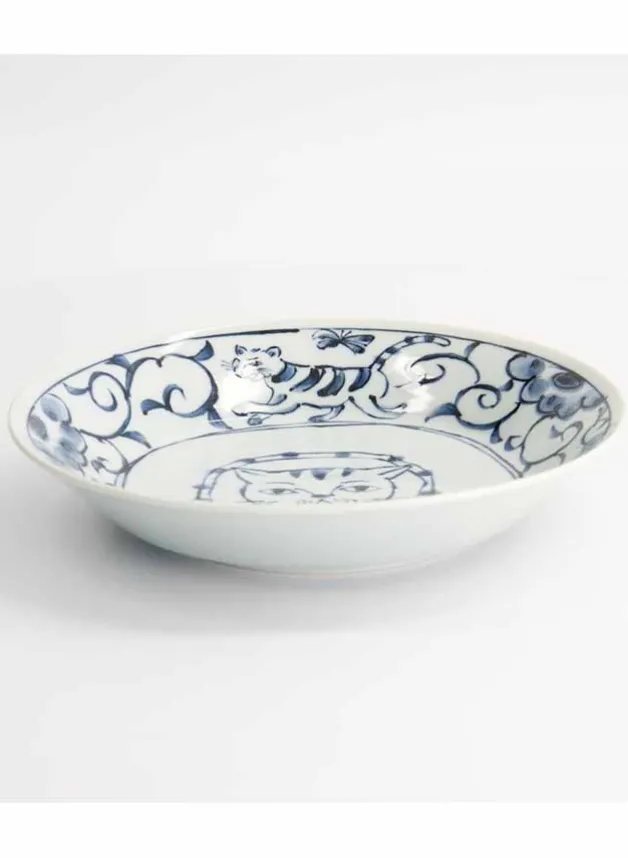 Porslinstallrik Japanskt kattmotiv Neko Maruke Cat Ø21 cm