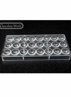 Pralinform Fasett låg kupol 30 mm 24 st – Chocolate World