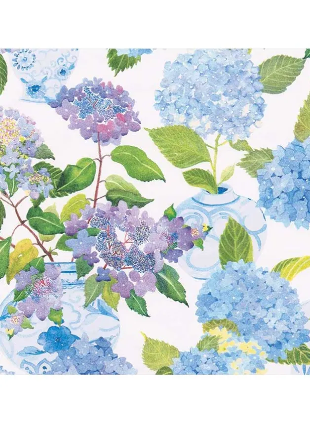 Presentpapper Hydrangeas & Porcelain 76 x2,4 m. – Caspari
