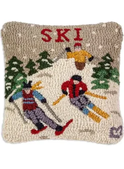 Prydnadskudde i ull ”Ski” 35×35 cm