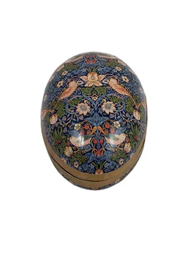 Påskägg William Morris 15 cm – Strawberry Thief