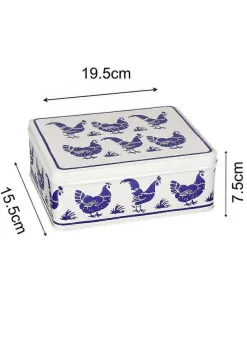 Rektangulärt skrin Blåa Hönor – Emma Bridgewater