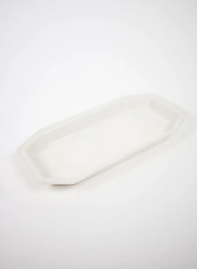 Serveringsfat i stengods 37×20 cm – O&J