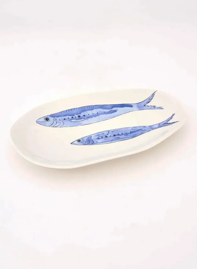Serveringsfat med fiskar 26,5 x 17 cm – Batela
