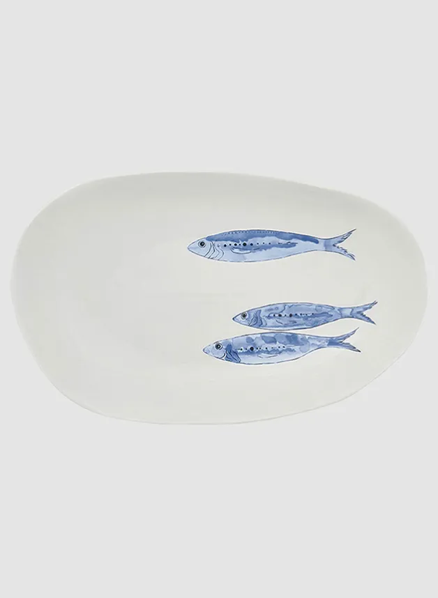Serveringsfat med fiskar 38,5 x 24 cm- Batela