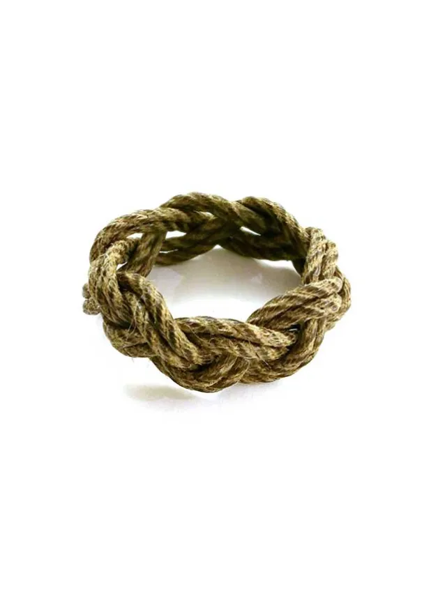 Servettring Valknop – Tjärad märling – D 6 cm