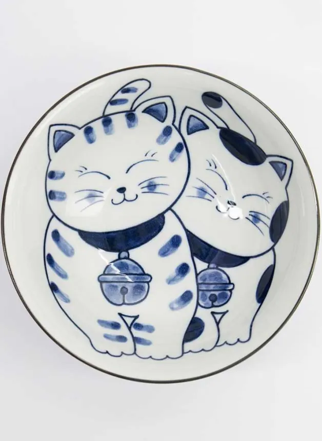 Skål Ramen Kawaii Ramen Bowl Cat Neko 19.7×7.5cm 1000ml – Tokyo Design