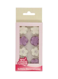 Sockerdekoration Flower Mix lila 24 st – Fun Cakes