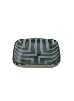 Sojafat – Fyrkantig rand Yokomino Blue 9×1,6 cm