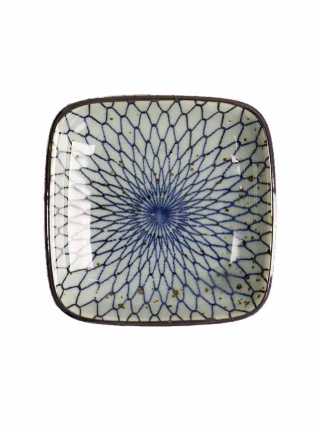 Sojafat nätmönster fyrkantigt 9×1,6 cm – Tokyo Design