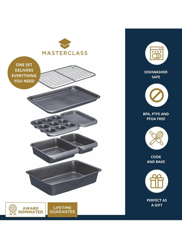 Stapelbara bakformar – Set i 7 delar – MasterClass – MCSPSBAKE7PC