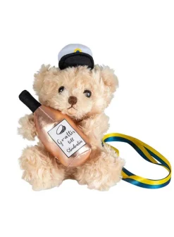 Studentnalle med rosa flaska – 16 cm