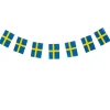 Sverige Flaggspel – Girlang 2 m, flaggor 14x20cm, Svenska flaggan