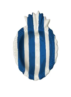 Tallrik med Ananasform Blårandig 17×11 cm