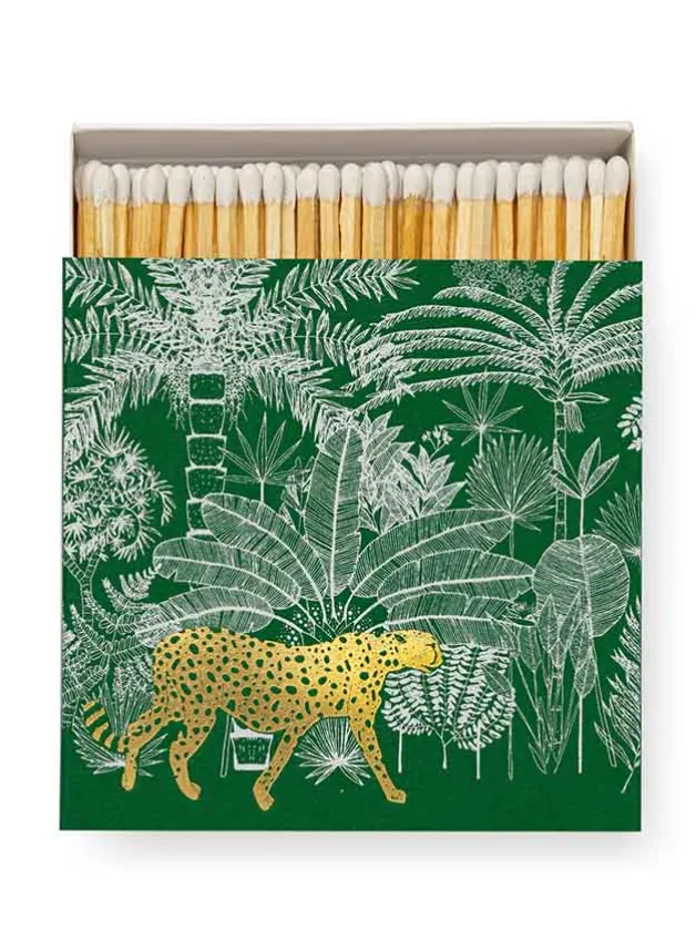 Tändsticksask – Cheetah in Jungle Green – Archivist