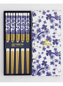 Ätpinnar Blue Flower Chopstick Giftset – Tokyo Design