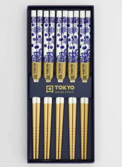 Ätpinnar Blue Flower Chopstick Giftset – Tokyo Design