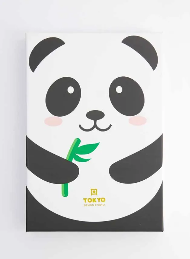 Ätpinnar Panda Brown Giftset 5 st Chopsticks och 5 st vilostenar – Tokyo Design