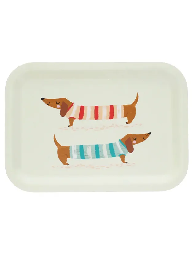 Träbricka TAX 28×20 cm – Sausage dog