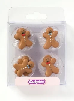 Tårtdekoration Pepparkaksgubbe – sockerdekoration 12 st