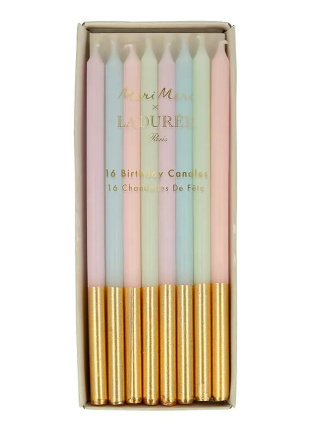 Tårtljus Ladurée Paris Gulddoppade – Meri Meri
