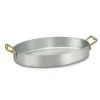 Ugnspanna Oval i Aluminium med Mässingshandtag 26 cm – Ottinetti