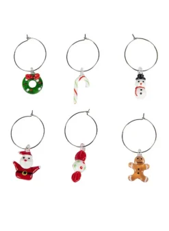 Vinglas/koppmarkörer – Julmix i glas – 6 st