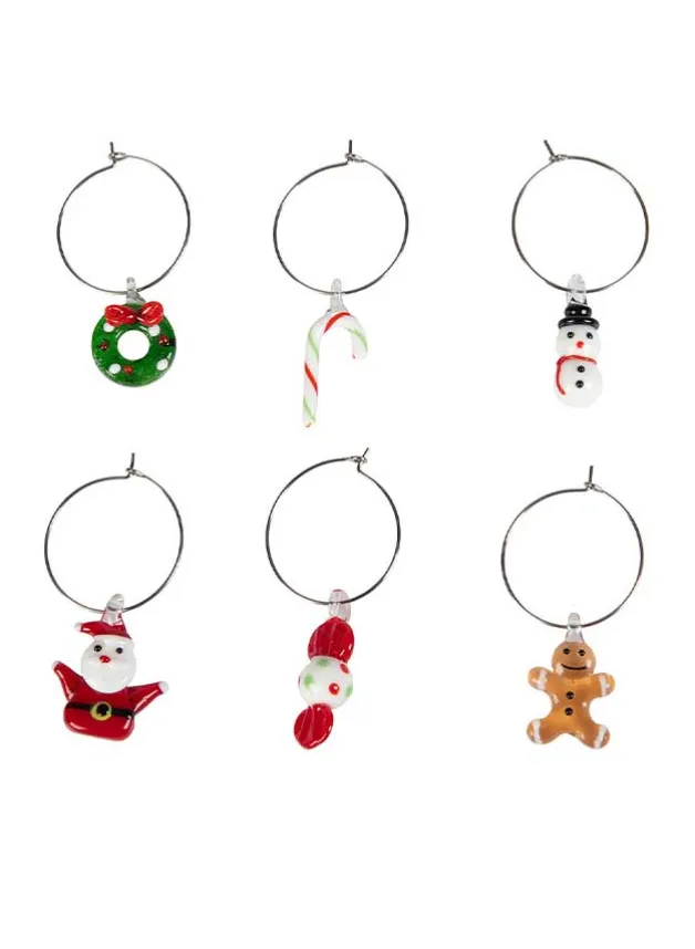 Vinglas/koppmarkörer – Julmix i glas – 6 st