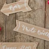 Wooden arrow signs
